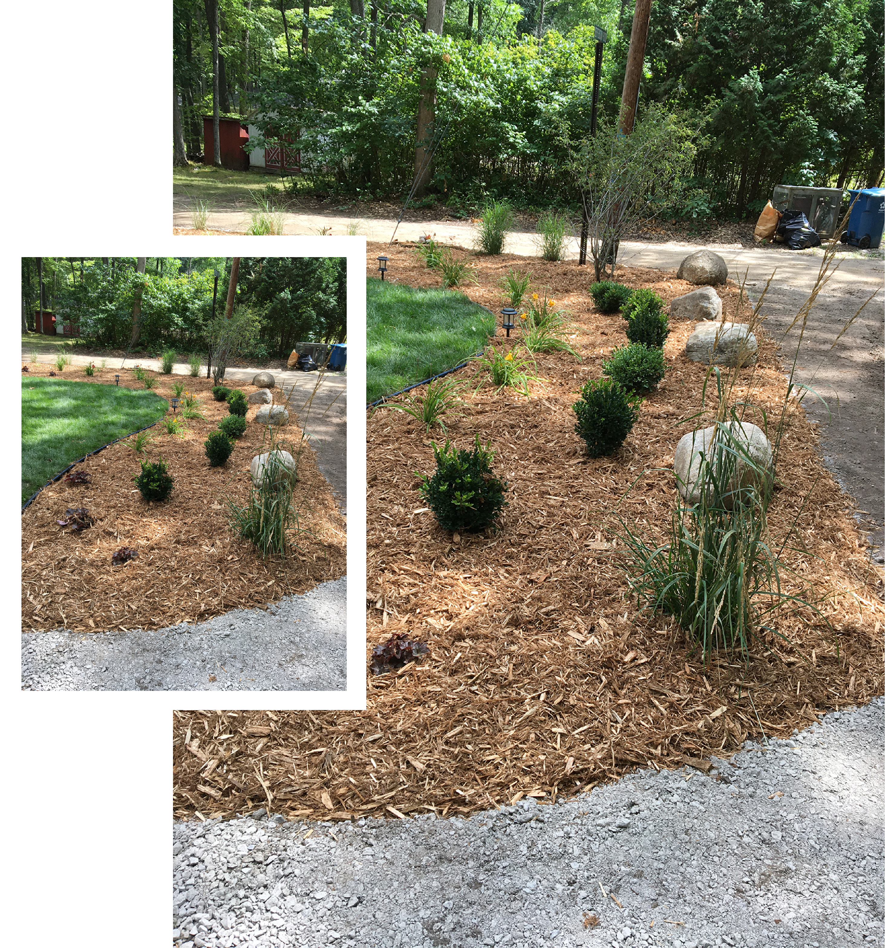 Mulch softscape design and installation